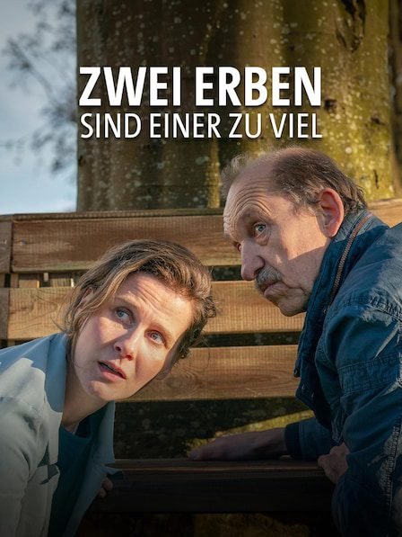 Scene from the comedy-drama 'Zwei Erben sind einer zu viel' featuring two characters in a tense moment.